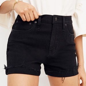 Madewell Black High Rise Denim Shorts